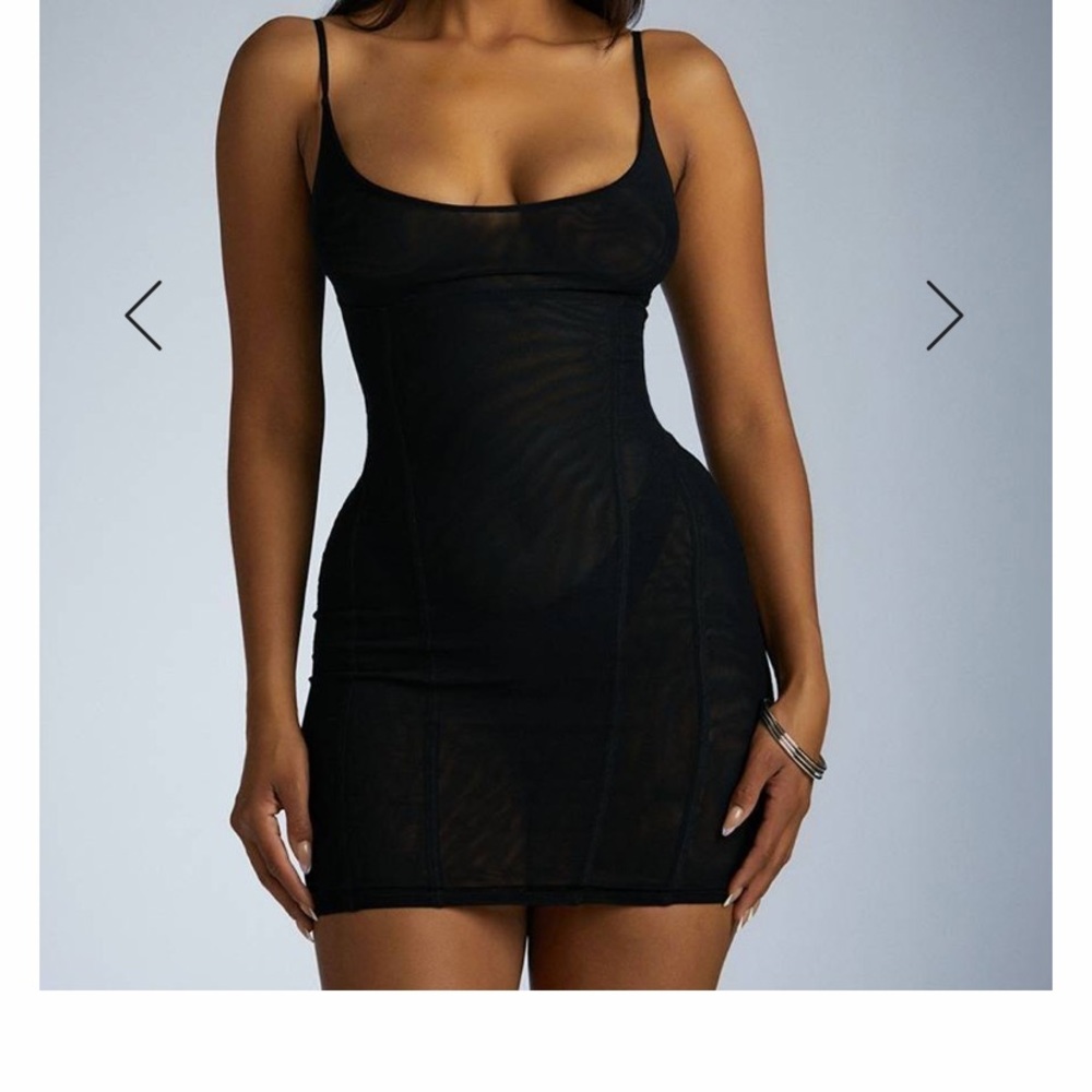 Black mesh dress
